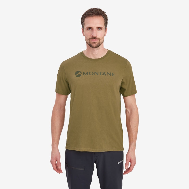 Montane Mono Logo T-Shirt Herr Olivgröna | PAZFTB691