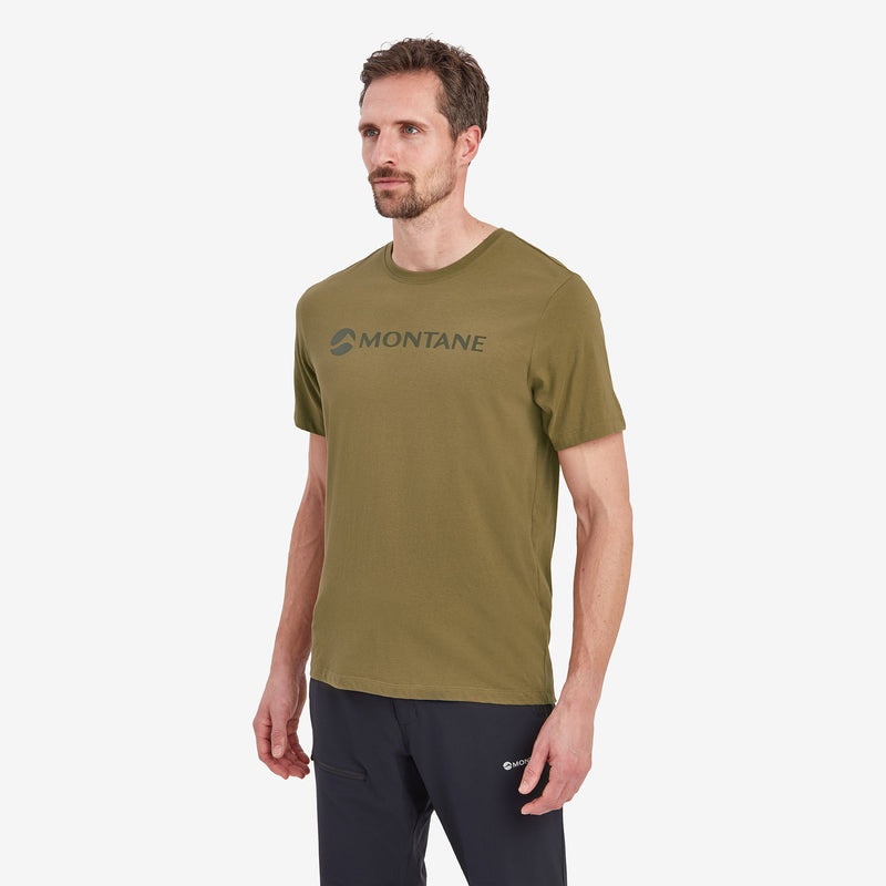 Montane Mono Logo T-Shirt Herr Olivgröna | PAZFTB691