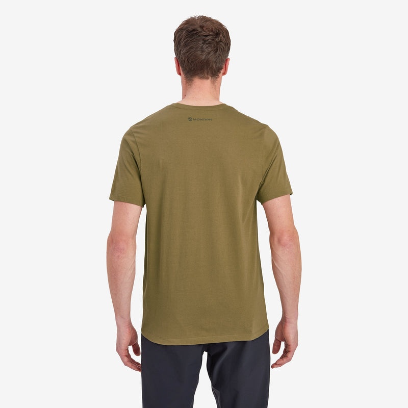 Montane Mono Logo T-Shirt Herr Olivgröna | PAZFTB691