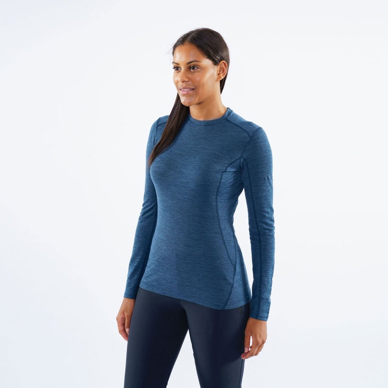 Montane Primino 140 Long Sleeve T-Shirt Dam Blå | VSEMOR837