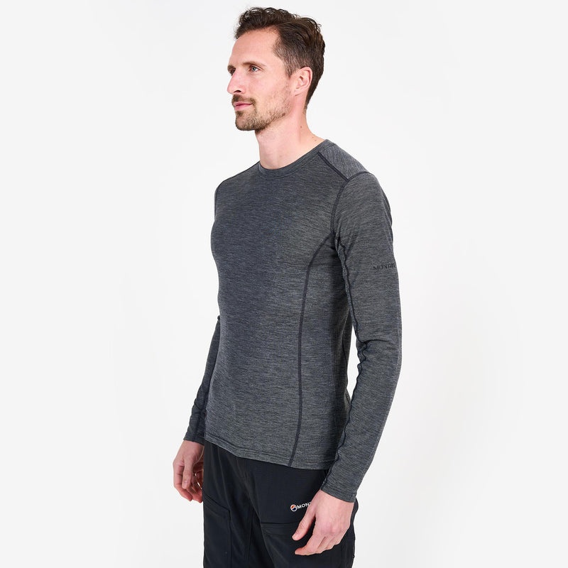 Montane Primino 140 Long Sleeve T-Shirt Herr Svarta | MITYWL826