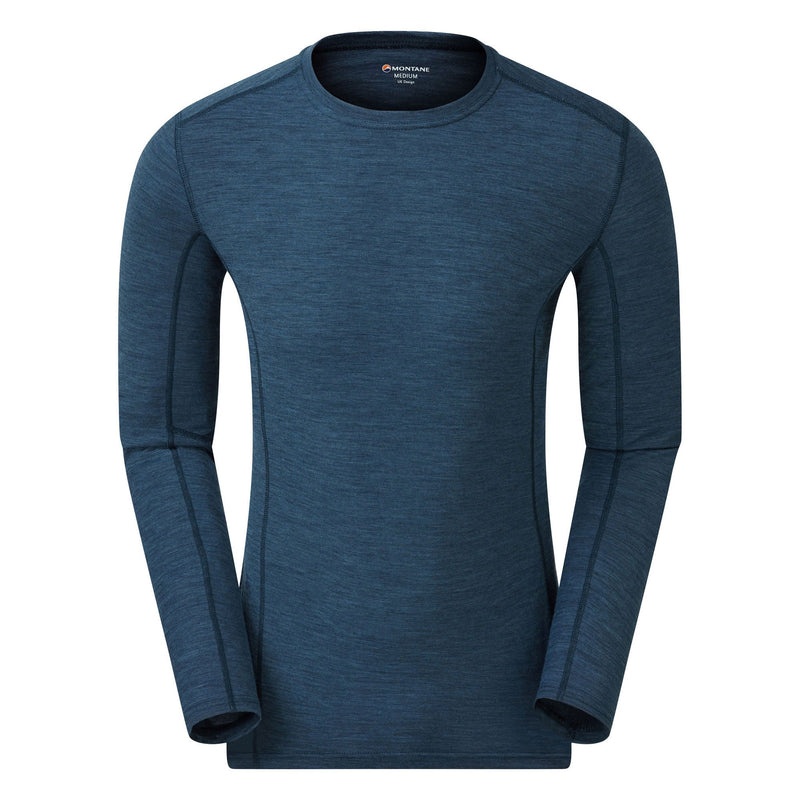 Montane Primino 140 Long Sleeve T-Shirt Herr Blå | BMTNAO451