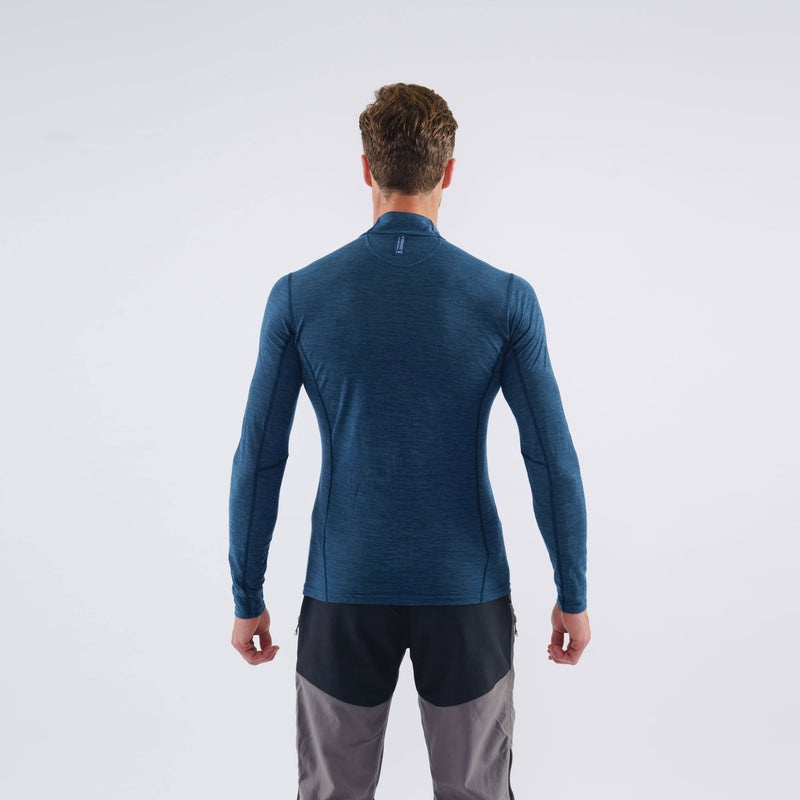 Montane Primino 140 Zip Neck Baselayer Tröjor Herr Blå | FDMTNX351