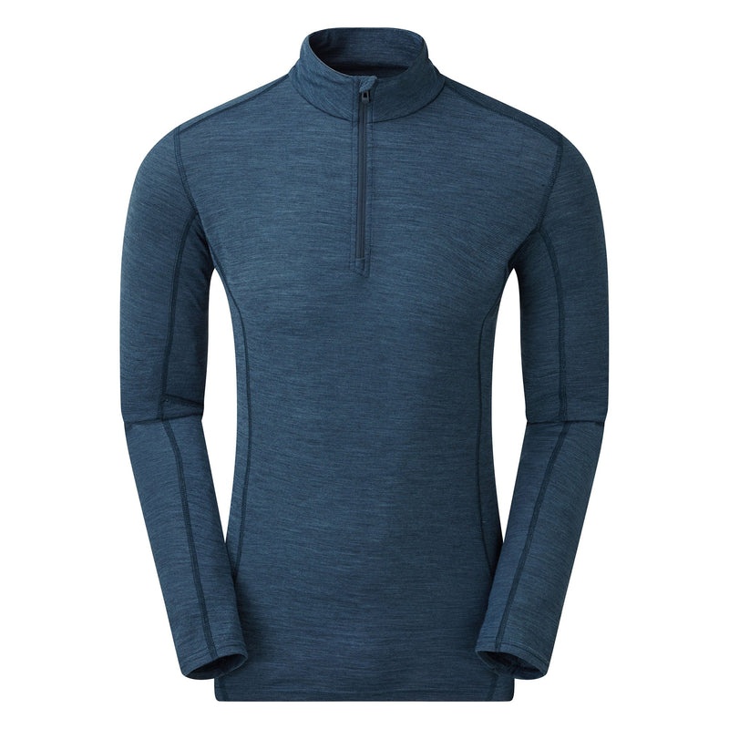 Montane Primino 140 Zip Neck Baselayer Tröjor Herr Blå | FDMTNX351