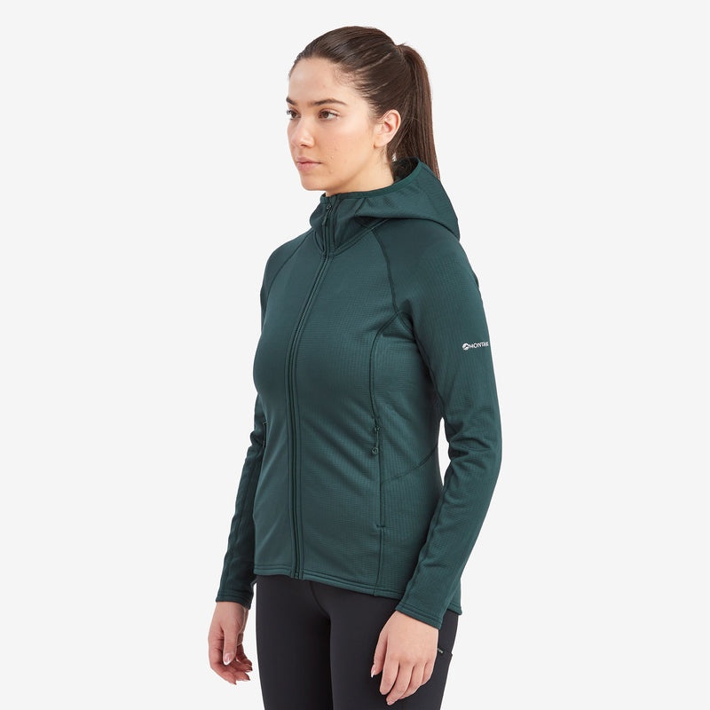 Montane Protium Hooded Fleecejackor Dam Gröna | ZFAMUW579