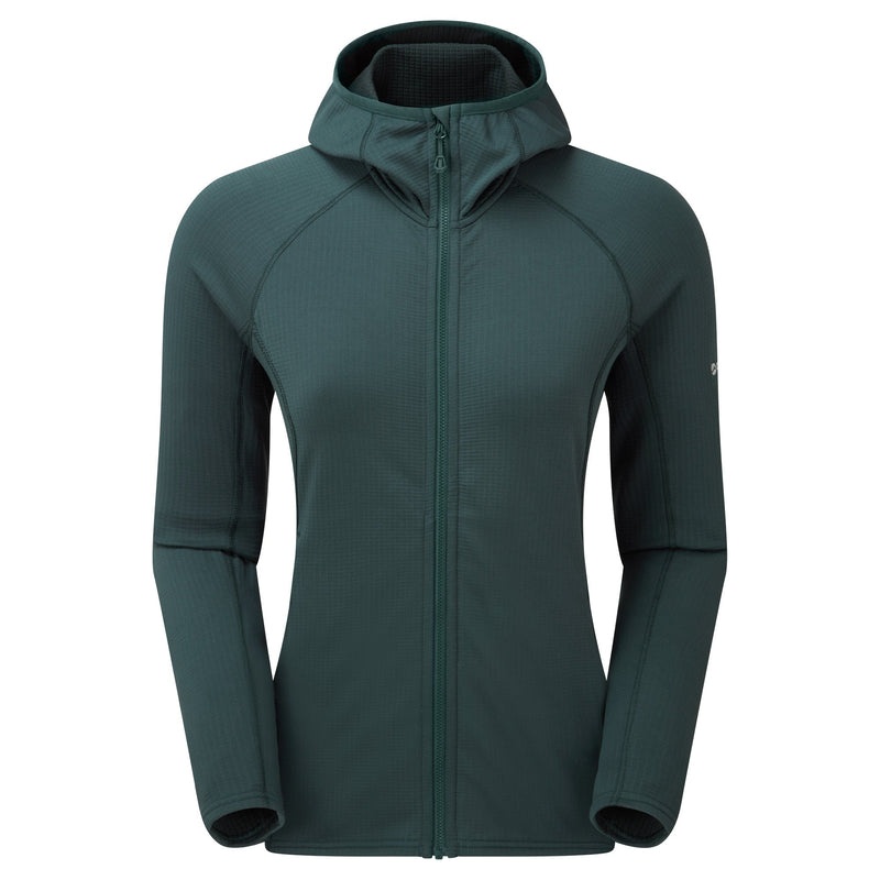 Montane Protium Hooded Fleecejackor Dam Gröna | ZFAMUW579