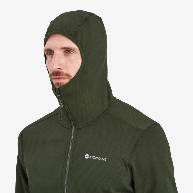 Montane Protium Hooded Fleecejackor Herr Mörkgröna | KTHOBX590