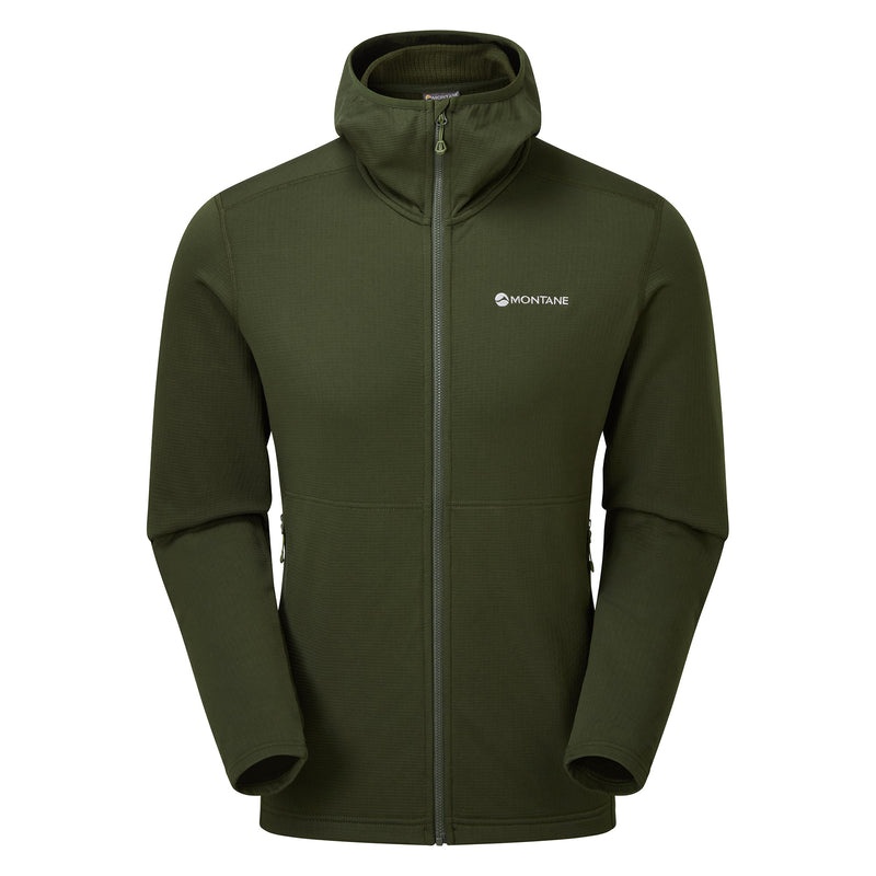 Montane Protium Hooded Fleecejackor Herr Mörkgröna | KTHOBX590