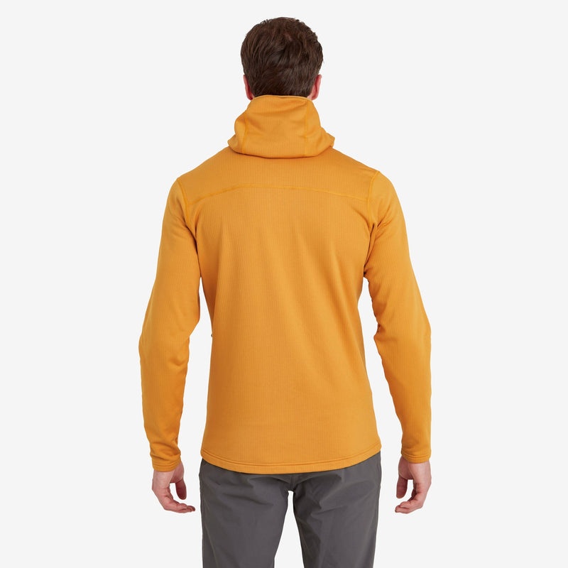 Montane Protium Hooded Fleecejackor Herr Orange | CXLHUG409