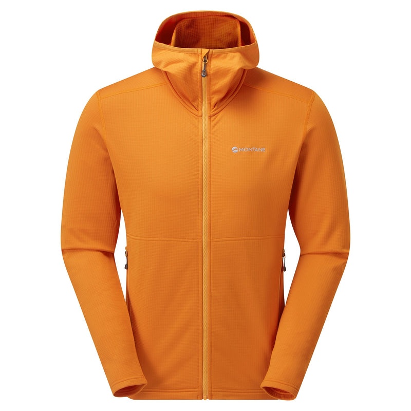 Montane Protium Hooded Fleecejackor Herr Orange | CXLHUG409