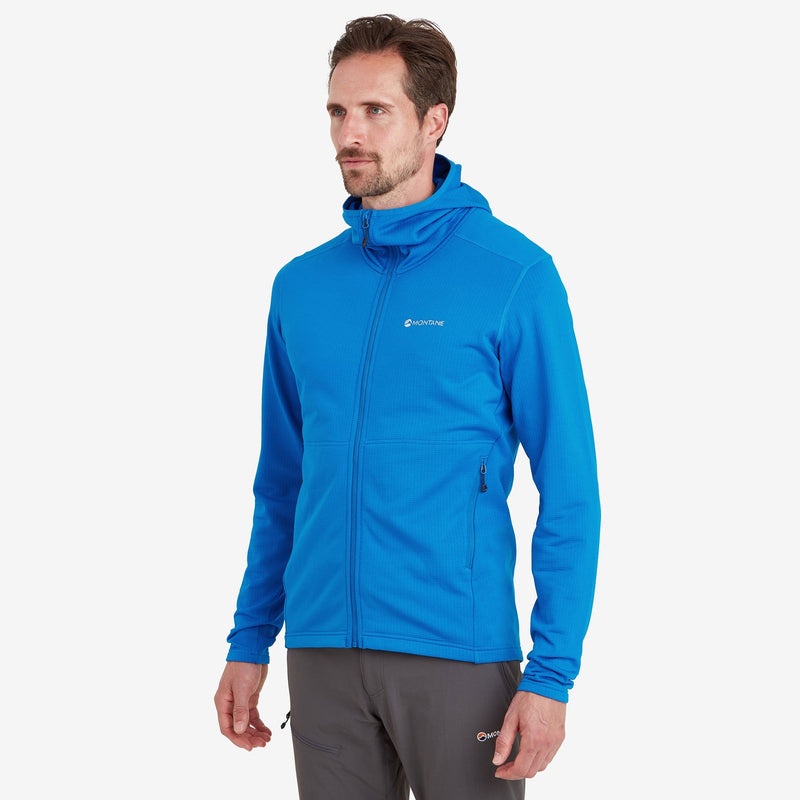 Montane Protium Hooded Fleecejackor Herr Blå | UQCDTB396