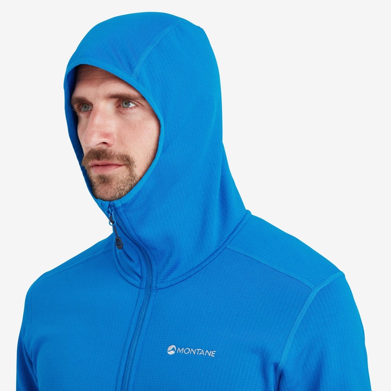 Montane Protium Hooded Fleecejackor Herr Blå | UQCDTB396