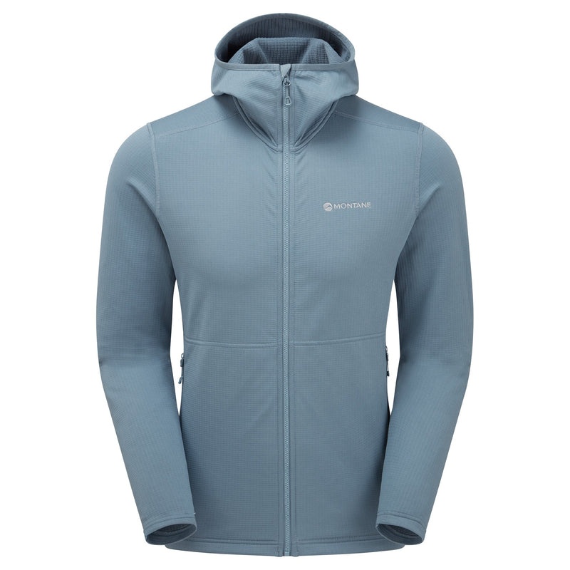 Montane Protium Hooded Fleecejackor Herr Grå Blå | BXIAKN035