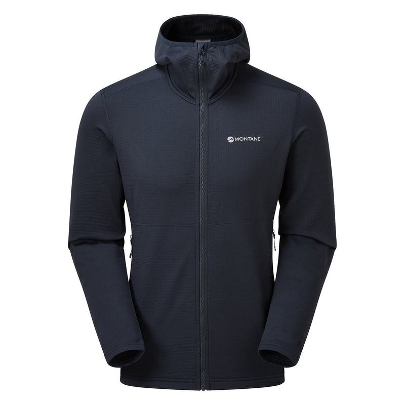 Montane Protium Hooded Fleecejackor Herr Marinblå | DKOSGV143