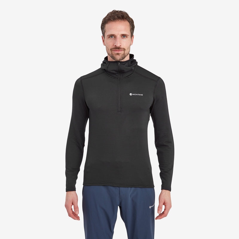 Montane Protium Lite Pull On Fleece Hoodie Herr Svarta | VMEWCF713