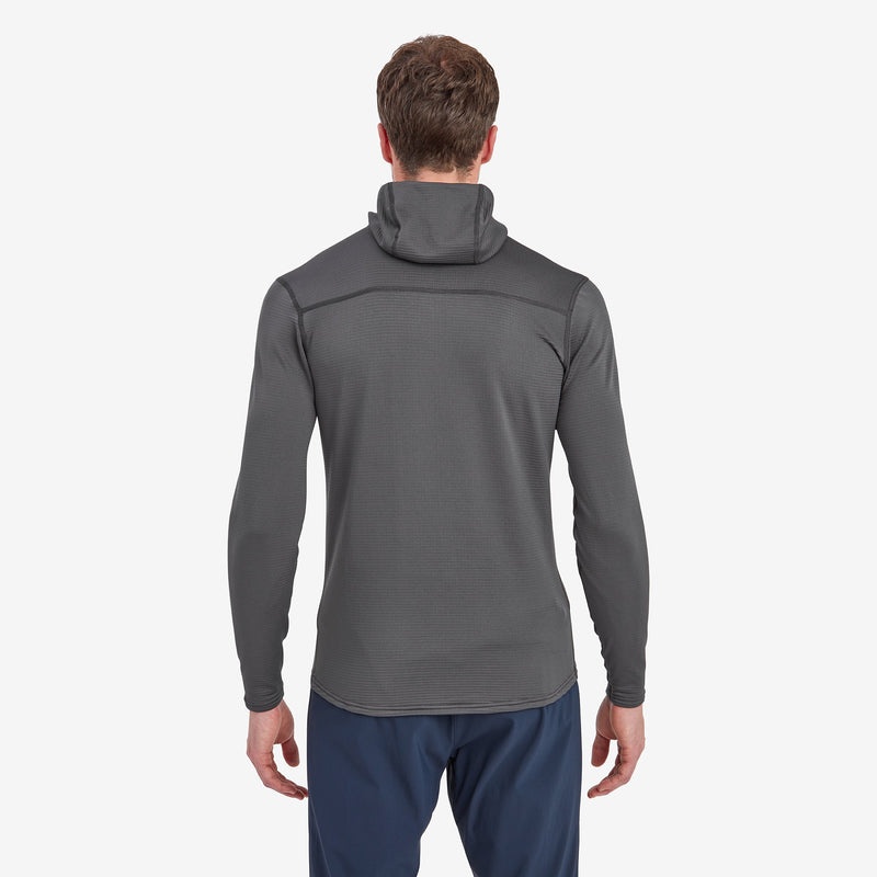 Montane Protium Lite Pull On Fleece Hoodie Herr Mörkgrå | LPTQYG071