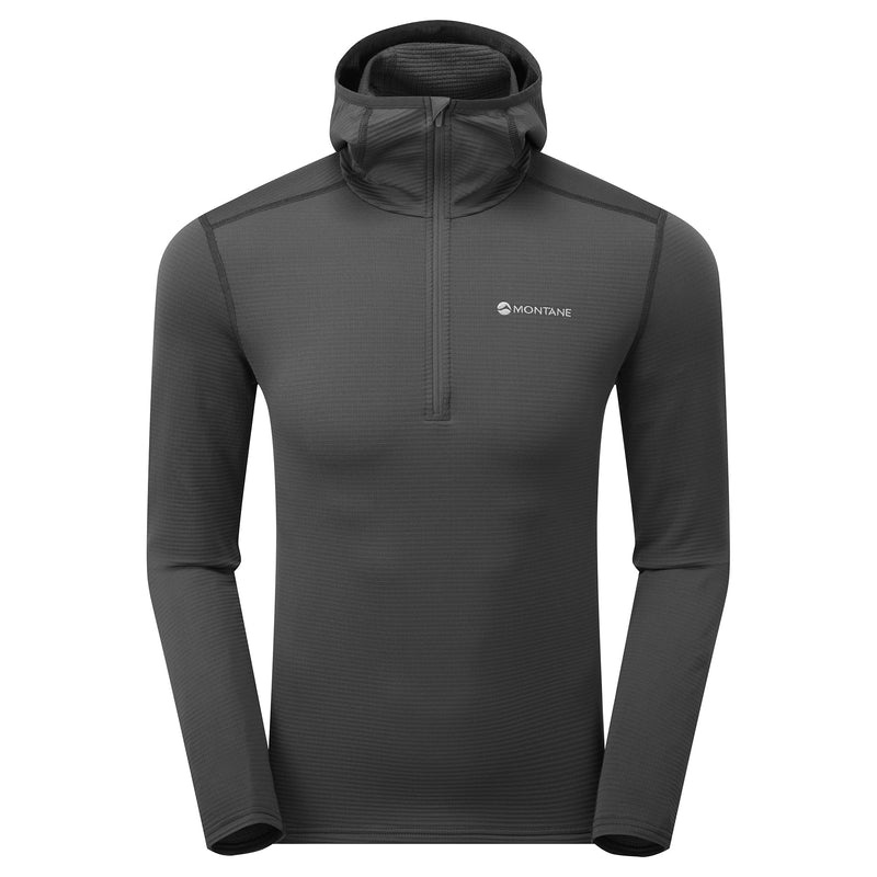 Montane Protium Lite Pull On Fleece Hoodie Herr Mörkgrå | LPTQYG071