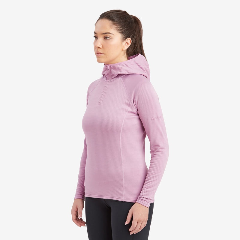 Montane Protium Lite Pull On Fleece Hoodie Dam Rosa | CWJNZD706