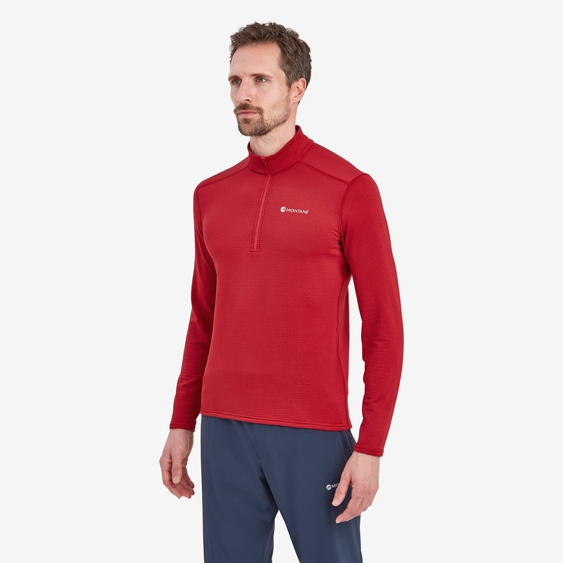 Montane Protium Lite Pull On Fleece Tröjor Herr Röda | DPEGCU894