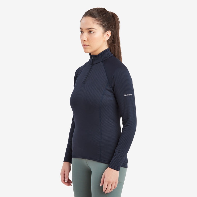 Montane Protium Lite Pull On Fleece Tröjor Dam Marinblå | HOBDLT280