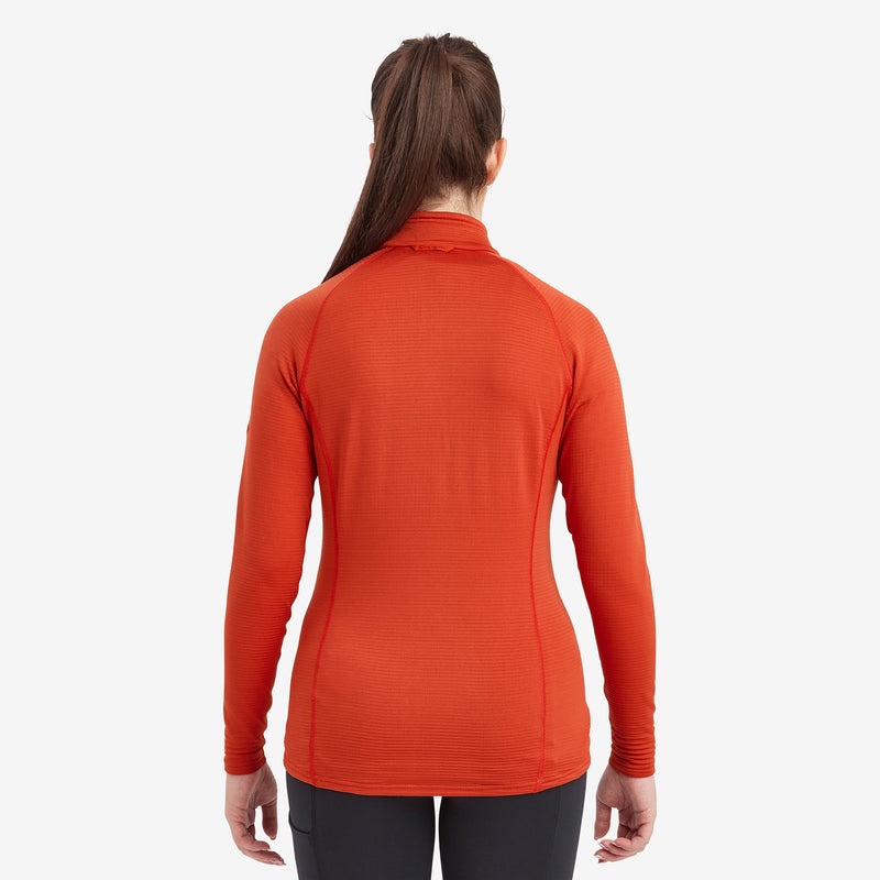 Montane Protium Lite Pull On Fleece Tröjor Dam Orange | ZEAGKF743