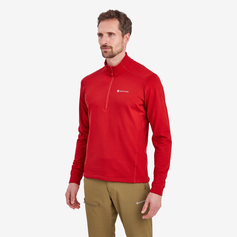 Montane Protium Pull On Fleece Tröjor Herr Röda | PEUHGM478