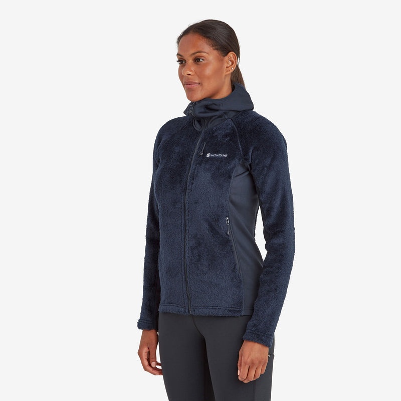 Montane Protium XPD Hooded Fleecejackor Dam Marinblå | JQVCHK751