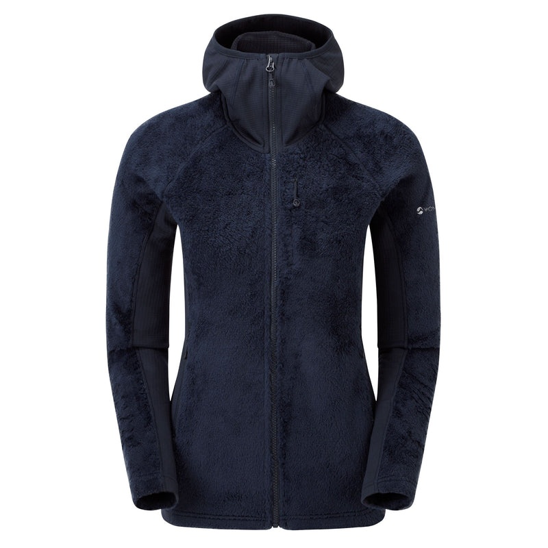 Montane Protium XPD Hooded Fleecejackor Dam Marinblå | JQVCHK751