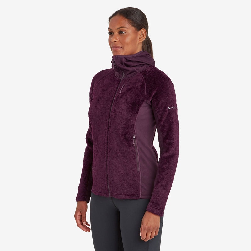 Montane Protium XPD Hooded Fleecejackor Dam Lila | YIFMLW394