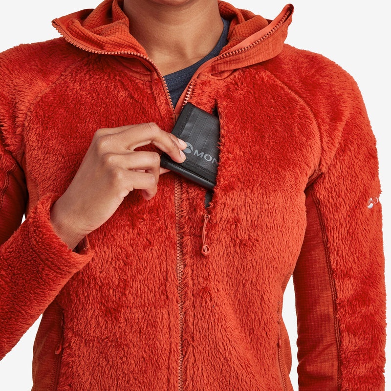 Montane Protium XPD Hooded Fleecejackor Dam Orange | SKOLZV302