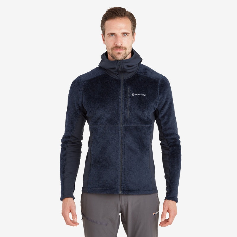 Montane Protium XPD Hooded Fleecejackor Herr Marinblå | UFECVT758