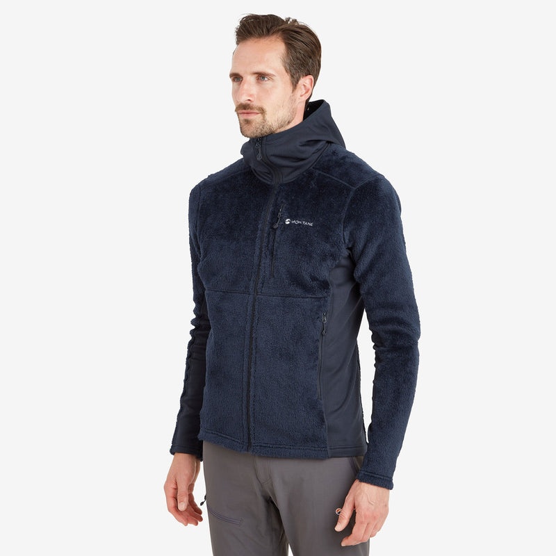 Montane Protium XPD Hooded Fleecejackor Herr Marinblå | UFECVT758