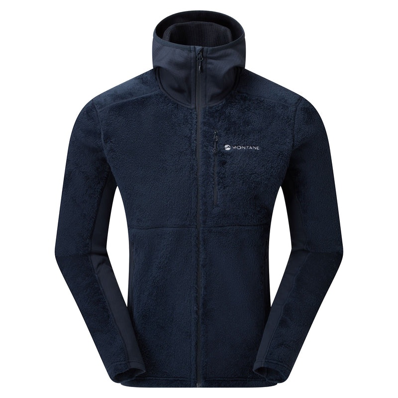 Montane Protium XPD Hooded Fleecejackor Herr Marinblå | UFECVT758