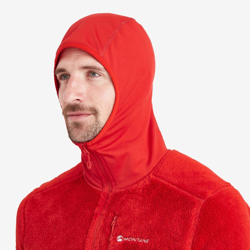 Montane Protium XPD Hooded Fleecejackor Herr Röda | QTYVZW805