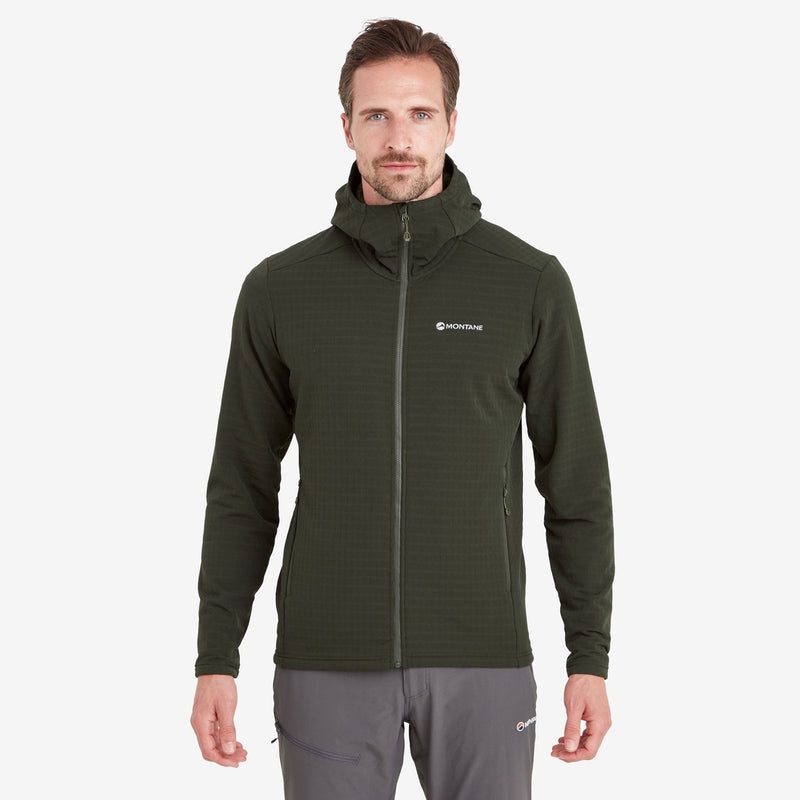 Montane Protium XT Hooded Fleecejackor Herr Mörkgröna | NHQUAW879