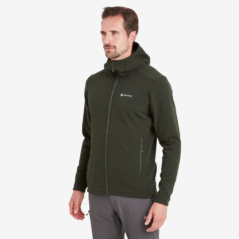 Montane Protium XT Hooded Fleecejackor Herr Mörkgröna | NHQUAW879