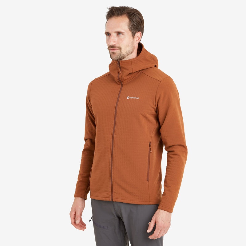 Montane Protium XT Hooded Fleecejackor Herr Bruna | NOAMKV048