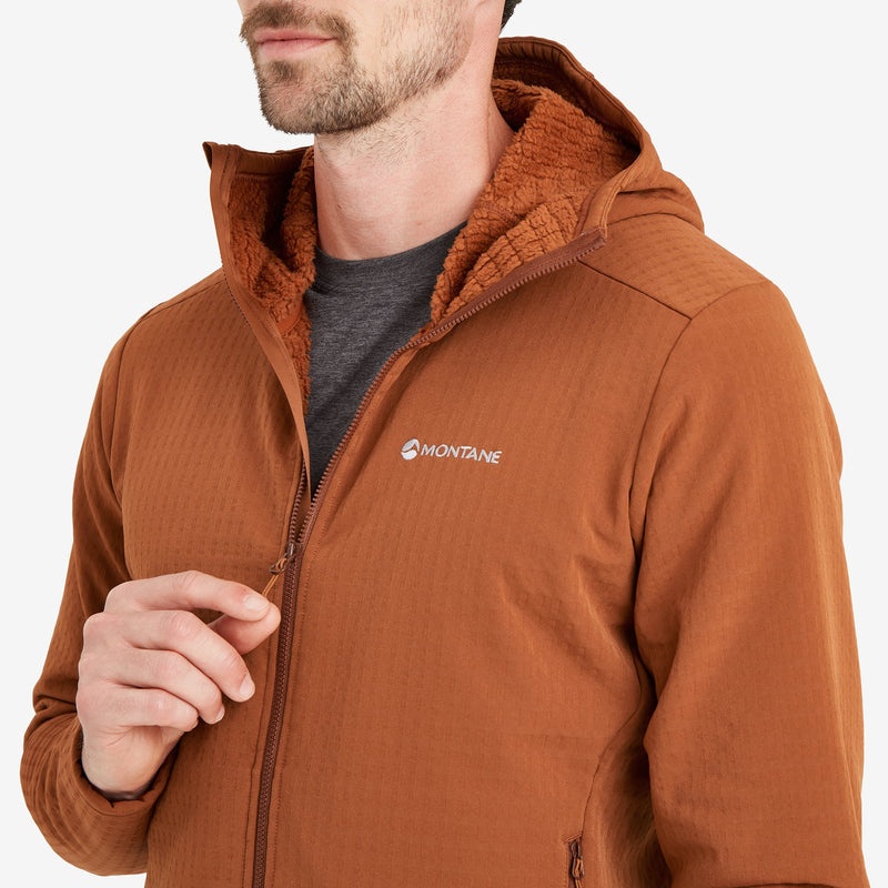 Montane Protium XT Hooded Fleecejackor Herr Bruna | NOAMKV048