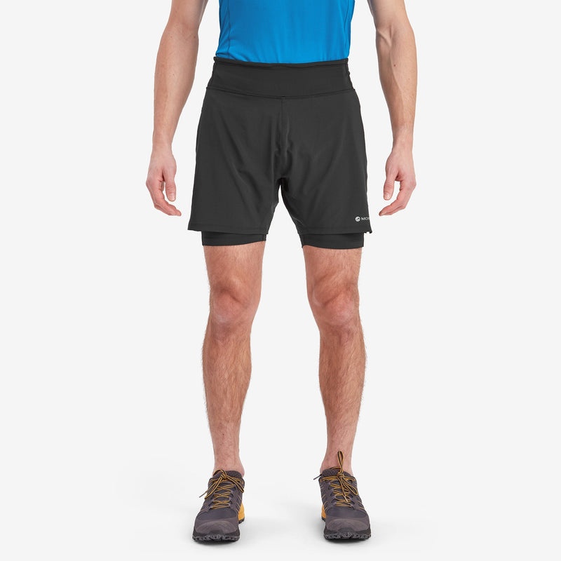 Montane Slipstream Twin Skin Löpar Shorts Herr Svarta | WSQBOE578