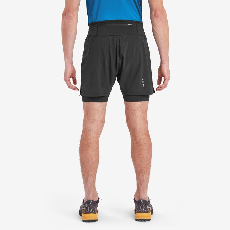 Montane Slipstream Twin Skin Löpar Shorts Herr Svarta | WSQBOE578