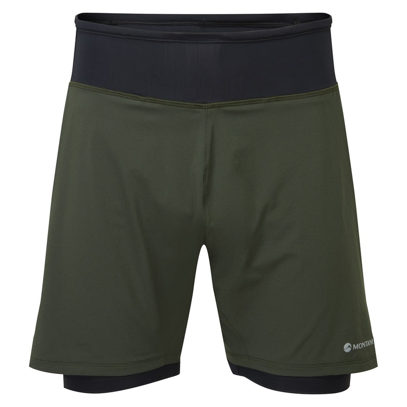 Montane Slipstream Twin Skin Löpar Shorts Herr Mörkgröna | JKNZLF735