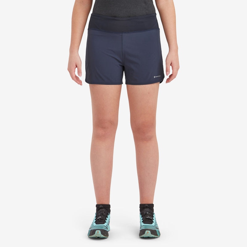 Montane Slipstream Twin Skin Trail Löpar Shorts Dam Marinblå | BPRMNL457