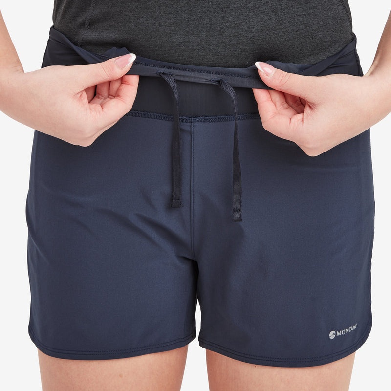 Montane Slipstream Twin Skin Trail Löpar Shorts Dam Marinblå | BPRMNL457