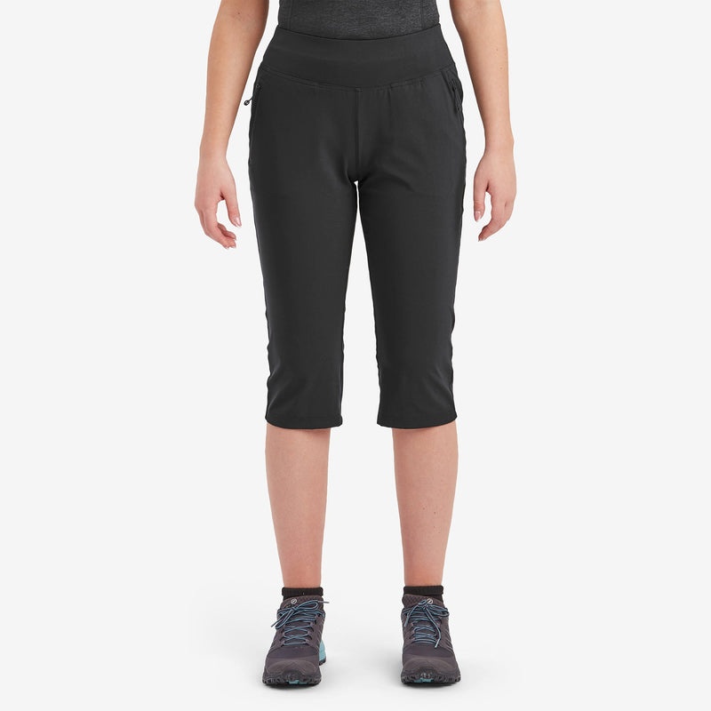 Montane Tucana Lite Stretch Capri 3/4 Leggings Dam Svarta | WYLXKM716