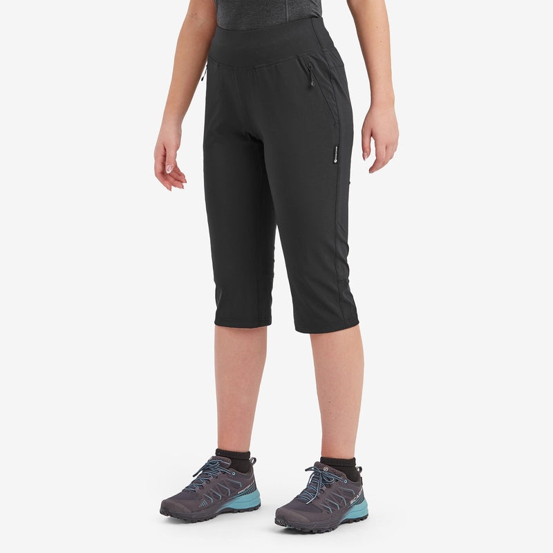 Montane Tucana Lite Stretch Capri 3/4 Leggings Dam Svarta | WYLXKM716